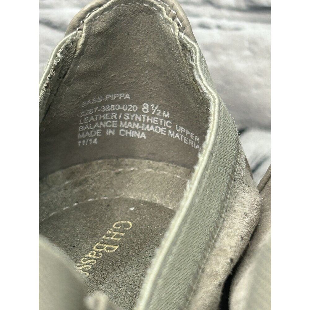 G.H. BASS & CO. Pippa Suede Leather Perfed Mary Jane Flats Slip On Size 8.5M - Picture 9 of 11